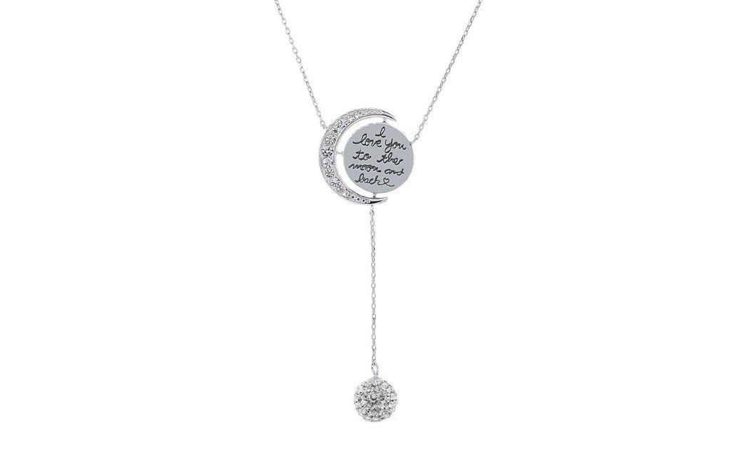 Engraved To The Moon And Back Y Necklace ITALY Design
