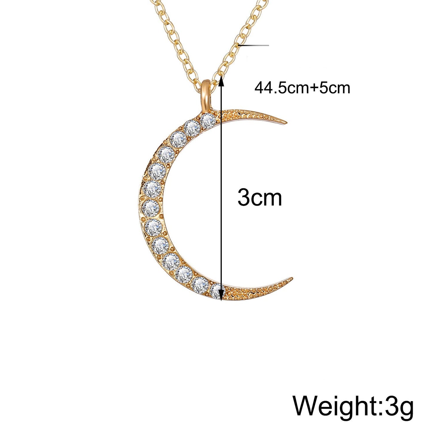 3 Piece Celestial Pave Necklace With ® Crystals 18K Gold Plated