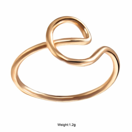 Initial Monogram Ring 18K Gold Plated available A-Z ITALY Design